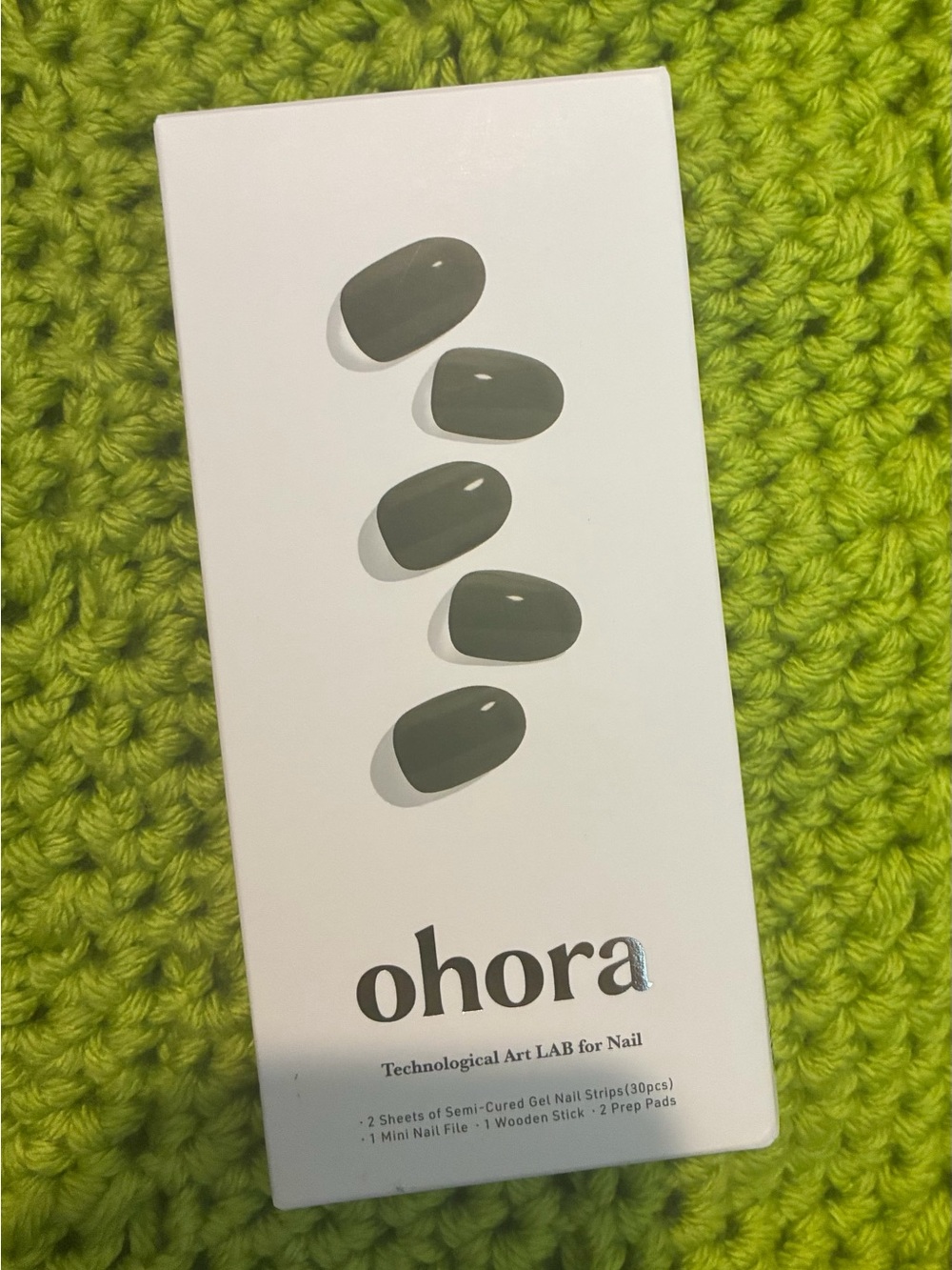 Ohora Semi-Cured Gel Nail Strips - cream moss